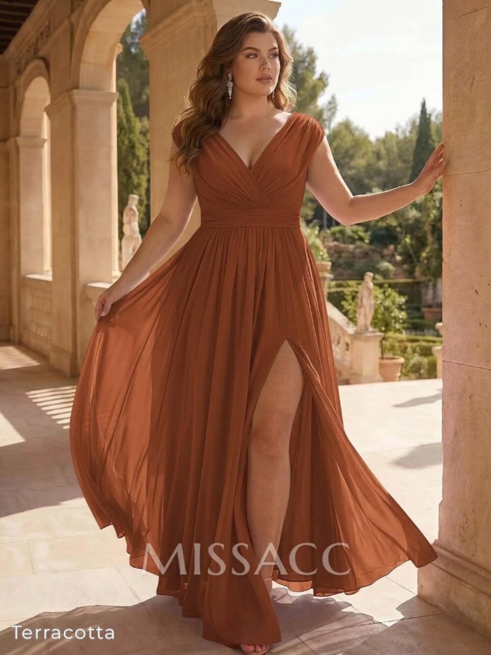 Missacc Women's Terracotta Dress
